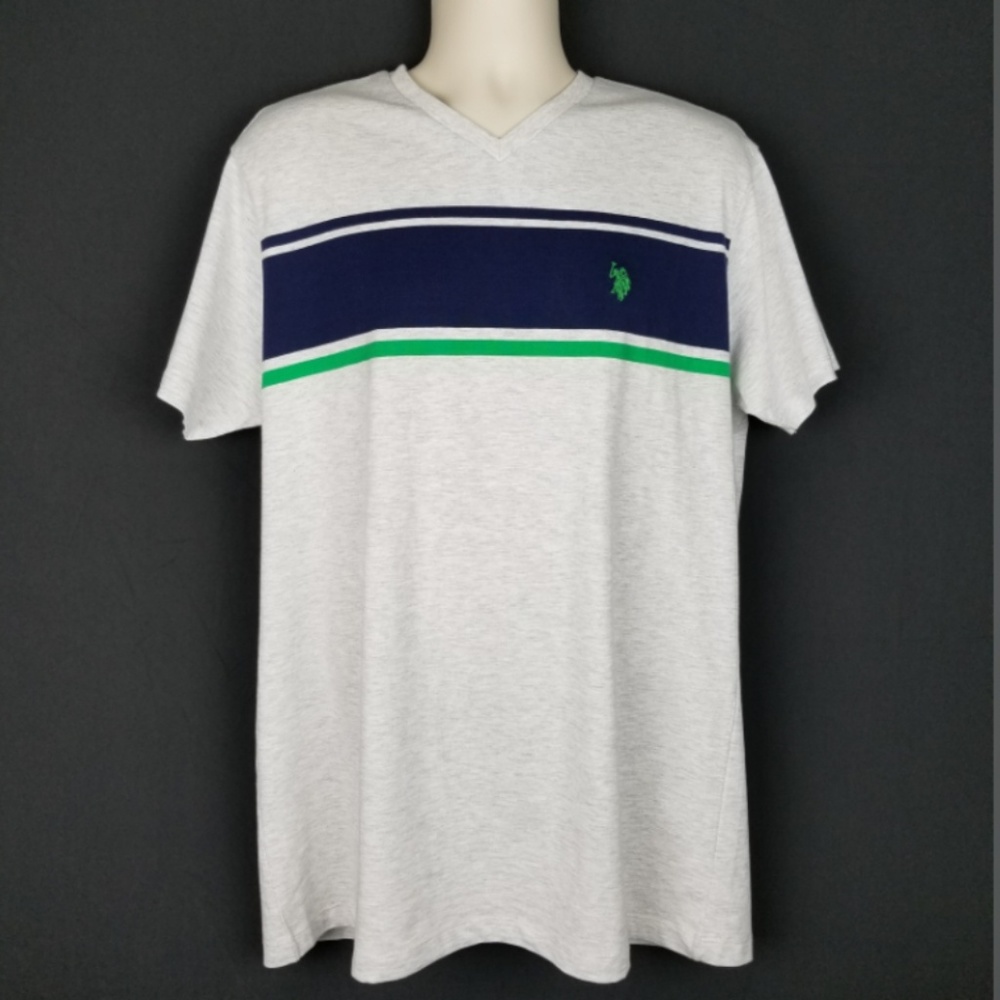 U.S. Polo Association Mens Shirt-LtGry-Size L-UD15